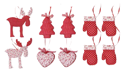 Rode kershangers Xenos