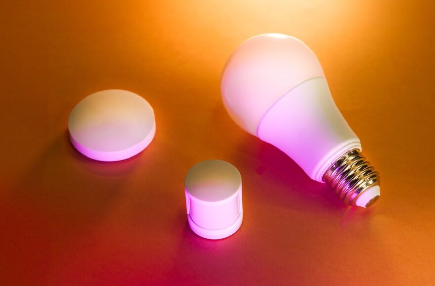 Ledlamp met een draadloze dimmer